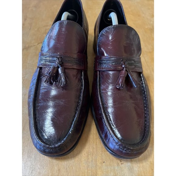 Florsheim Como Loafer Shoes Men\'s 13 DWide Burgandy Leather Moc Toe Tassel Dress main image 13